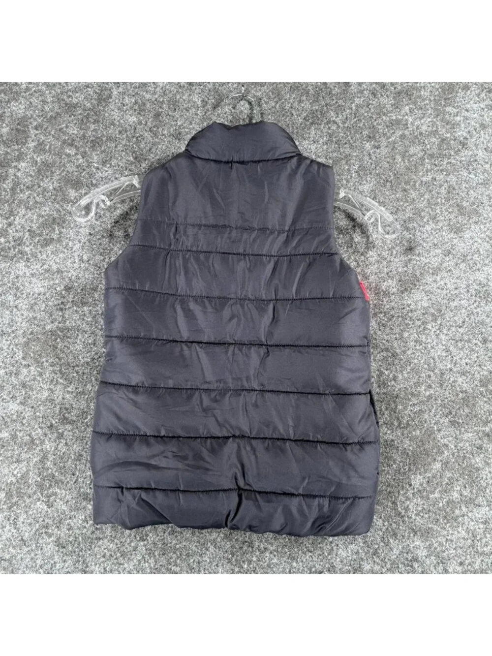 Puma Puffer‎ Vest Girls S Black Colorblock Full Zip Sleeveless Running Athletic
